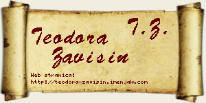 Teodora Zavišin vizit kartica